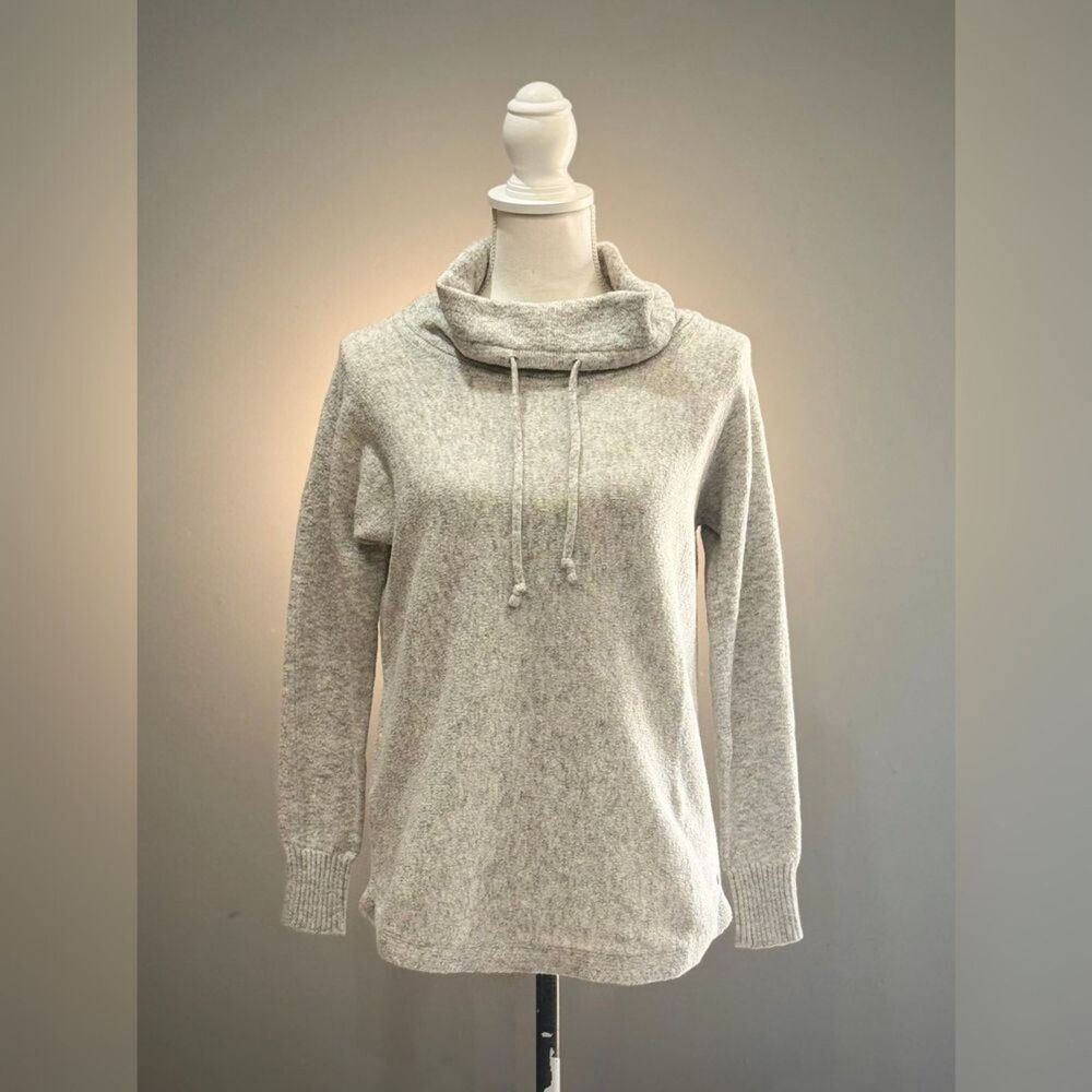 Gray Eddie Bauer Lounge Funnel Neck Sweater Size S EUC
